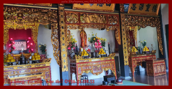 Bàn thờ gia tiên chung ông địa gỗ hương đá Nam Phi